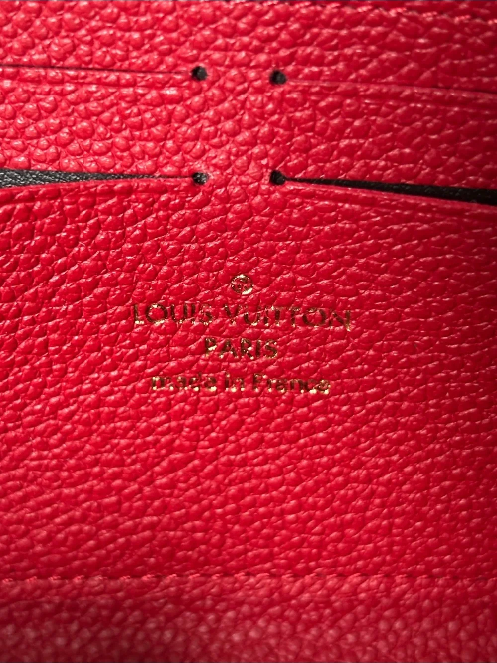 RARE Louis Vuitton Clemence Wallet Empreinte Leather Red